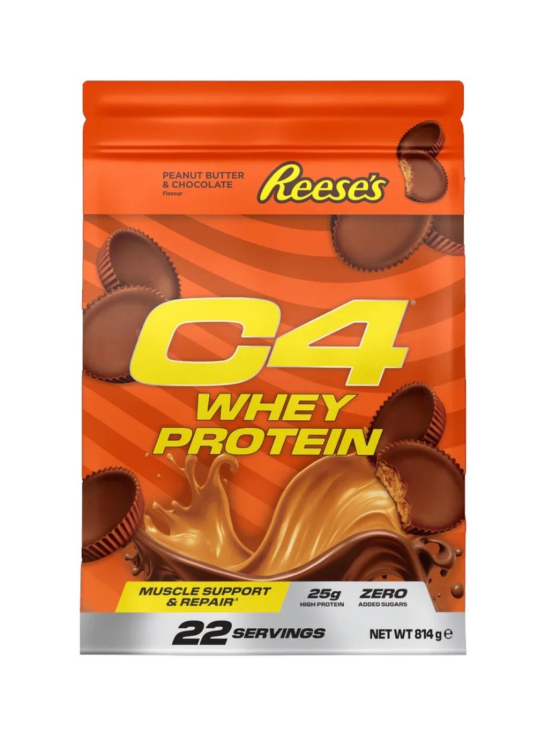 Cellucor C4 Whey Protein Powder – Chocolate Peanut Butter Flavor, 25 g Protein per Serving, Zero Added Sugar – Sports Nutrition, Muscle Recovery - Image 1