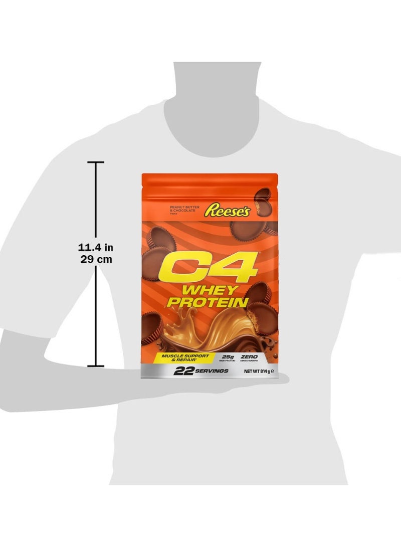 Cellucor C4 Whey Protein Powder – Chocolate Peanut Butter Flavor, 25 g Protein per Serving, Zero Added Sugar – Sports Nutrition, Muscle Recovery - Image 3