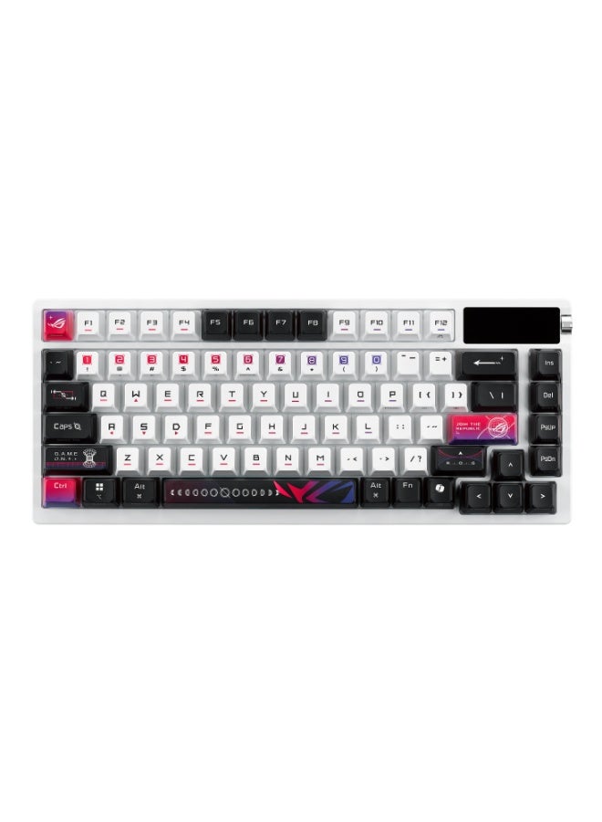 ASUS ROG Azoth X 75% Hot-Swappable Mechanical Gaming Keyboard – Hot-Swappable ROG NX V2 Switches, Per-Key RGB, OLED Display, Tri-Mode Wireless (Bluetooth/2.4 GHz) + USB-C, CNC Aluminum, Wrist Rest | 90MP044F-BKCA30 multicolour - Image 3