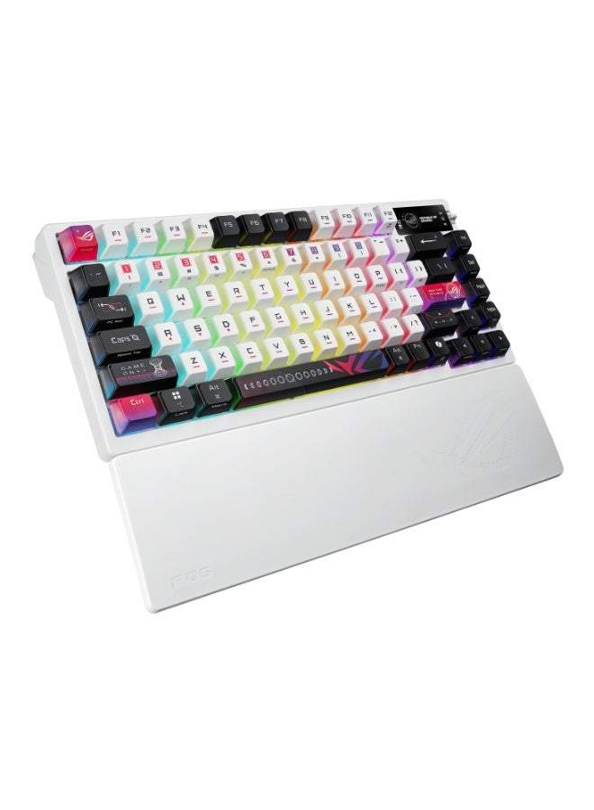 ASUS ROG Azoth X 75% Hot-Swappable Mechanical Gaming Keyboard – Hot-Swappable ROG NX V2 Switches, Per-Key RGB, OLED Display, Tri-Mode Wireless (Bluetooth/2.4 GHz) + USB-C, CNC Aluminum, Wrist Rest | 90MP044F-BKCA30 multicolour - Image 5