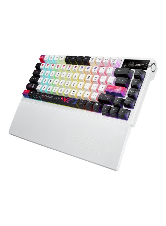 ASUS ROG Azoth X 75% Hot-Swappable Mechanical Gaming Keyboard – Hot-Swappable ROG NX V2 Switches, Per-Key RGB, OLED Display, Tri-Mode Wireless (Bluetooth/2.4 GHz) + USB-C, CNC Aluminum, Wrist Rest | 90MP044F-BKCA30 multicolour - Image 2