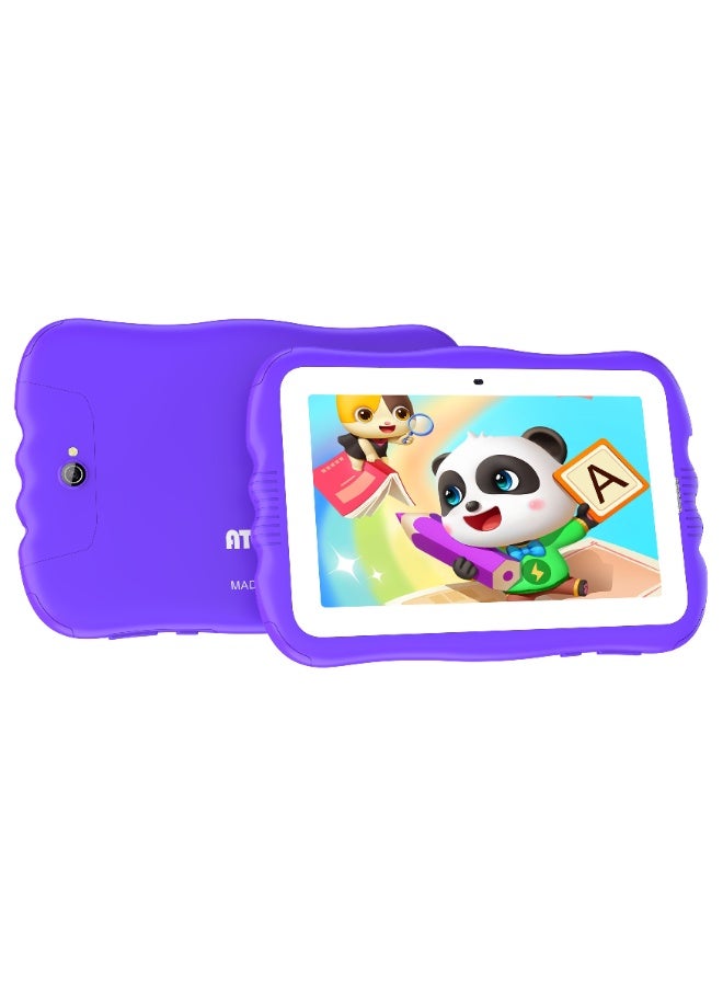 ATOUCH 7.85-inch Incell Screen Kids Smart Early Education Android Tablet KC66 Plus 12GB RAM 256GB ROM Dual Sim 5G Network EVA Case with 360° Stand And Writing LCD - Blue - Image 3