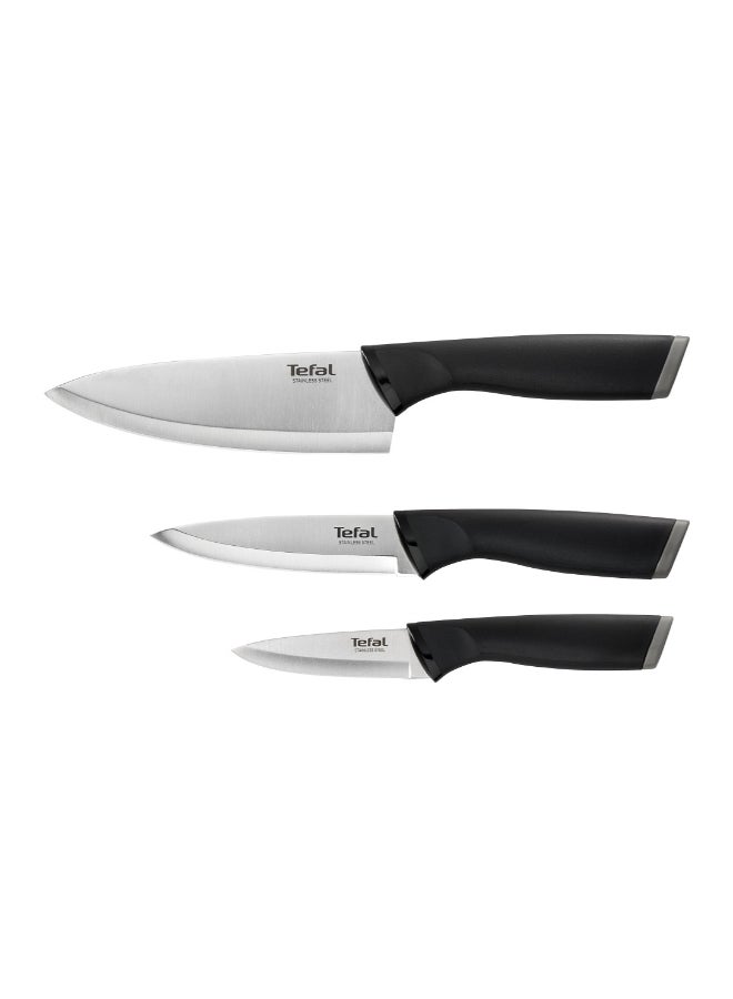 تيفال Comfort  3-Piece Knives Set | Paring 9 cm + Chef 15 cm + Utility 12 cm | Knives to Cut, Slice and Chop All Types of Food, Fruits, Vegetables&Meats | Stainless Steel Blades | High Cutting Performance | Ergonomic Handle | Soft Touch | Safe Cover Blade | K221S375 Stainless steel 9 & 12 & 15cm - Image 2