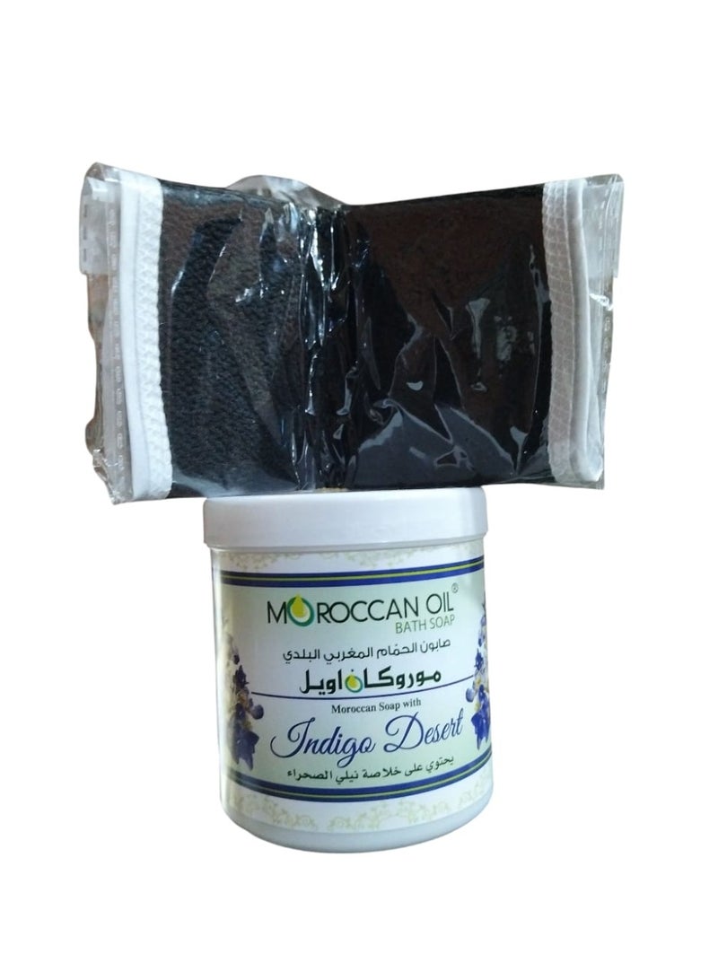 موروكان أويل Moroccan Bath Soap with Sahara Indigo Extract 250ml - Image 1