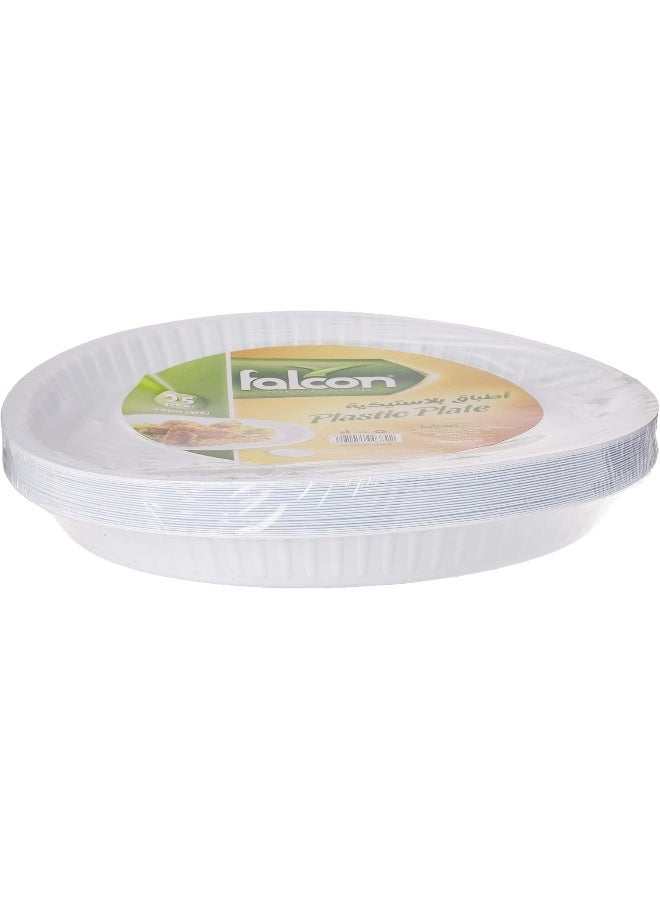 Falcon Plastic Round Plate 26Cm 25'S White - Image 2