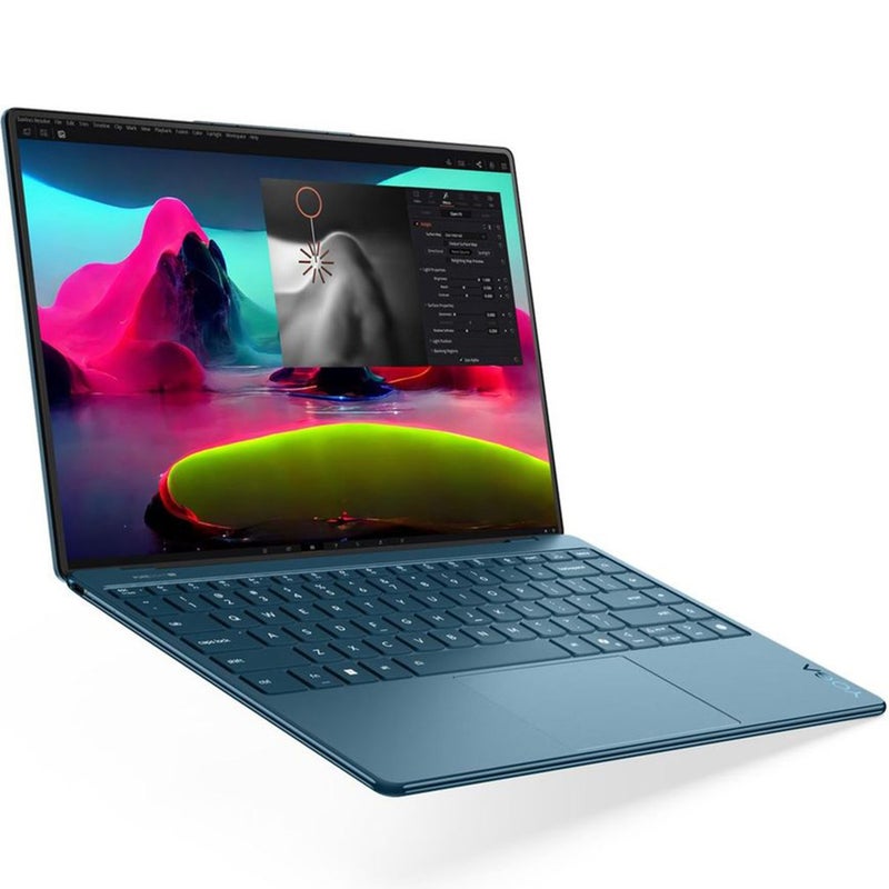 Lenovo Yoga Slim 9 14ILL10 (2025) Laptop – 2nd Series / Intel Core Ultra 7-258V / 14inch WQUXGA / 1TB SSD / 32GB RAM / Shared Intel ARC Graphics 140V / Windows 11 Home / English & Arabic Keyboard / Tidal Teal / Middle East Version – [83CX000MAX] English Tidal Teal - Image 2