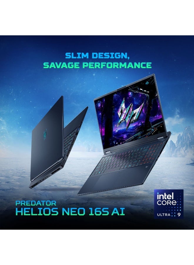 أيسر Predator Helios Neo 16 Gaming Laptop 14th Gen Intel Core Ultra 9-275HX 24 Cores Upto 5.4GHz/16GB DDR5 6400MHz/1TB SSD/8GB NVIDIA®GeForce®RTX 5060/16" WQXGA IPS 180Hz/W11/WiFi-6 English Obsidian Black - Image 5