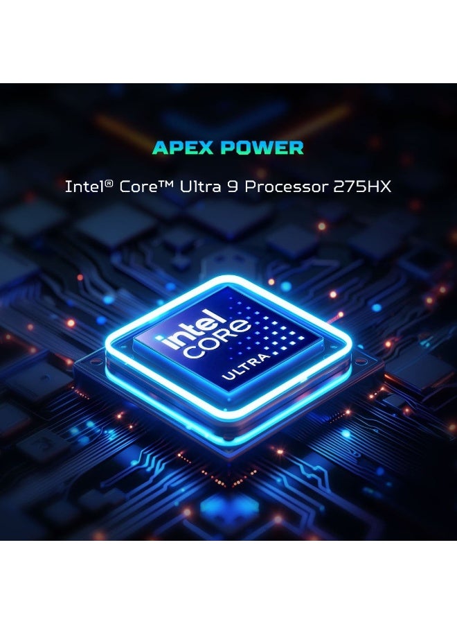 Acer Predator Helios Neo 16 Gaming Laptop 14th Gen Intel Core Ultra 9-275HX 24 Cores Upto 5.4GHz/32GB DDR5 6400MHz/1TB SSD/8GB NVIDIA®GeForce®RTX 5070/16" WQXGA IPS 240Hz/W11/WiFi-6 English Obsidian Black - Image 2