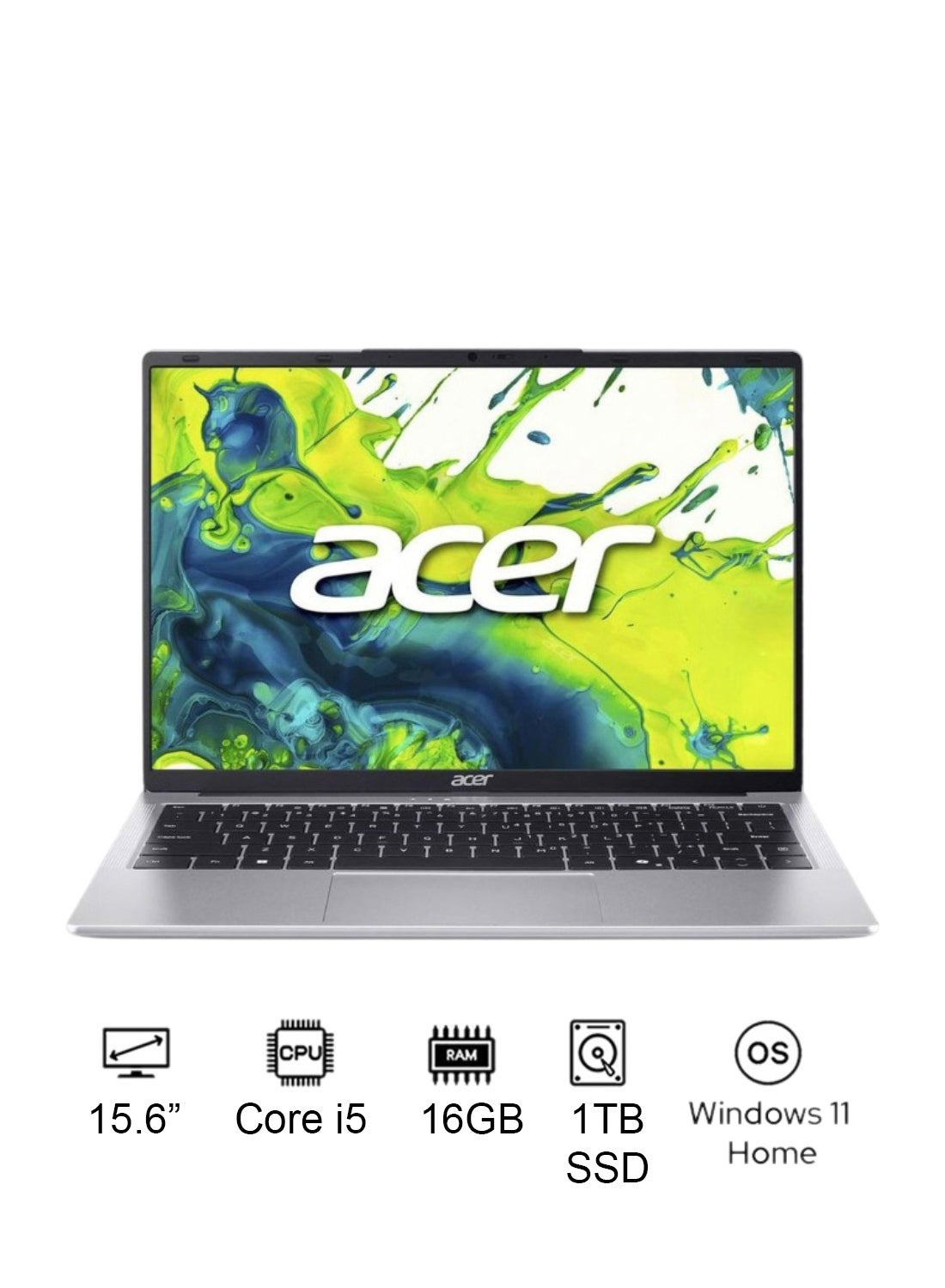 Aspire Lite AL15 Laptop With 15.6 Inch Full HD (1920x1080) Display, Intel Core i5-13500H Processor/16GB DDR5 RAM/1TB SSD/Intel UHD Graphics/Windows 11/ English Light Silver