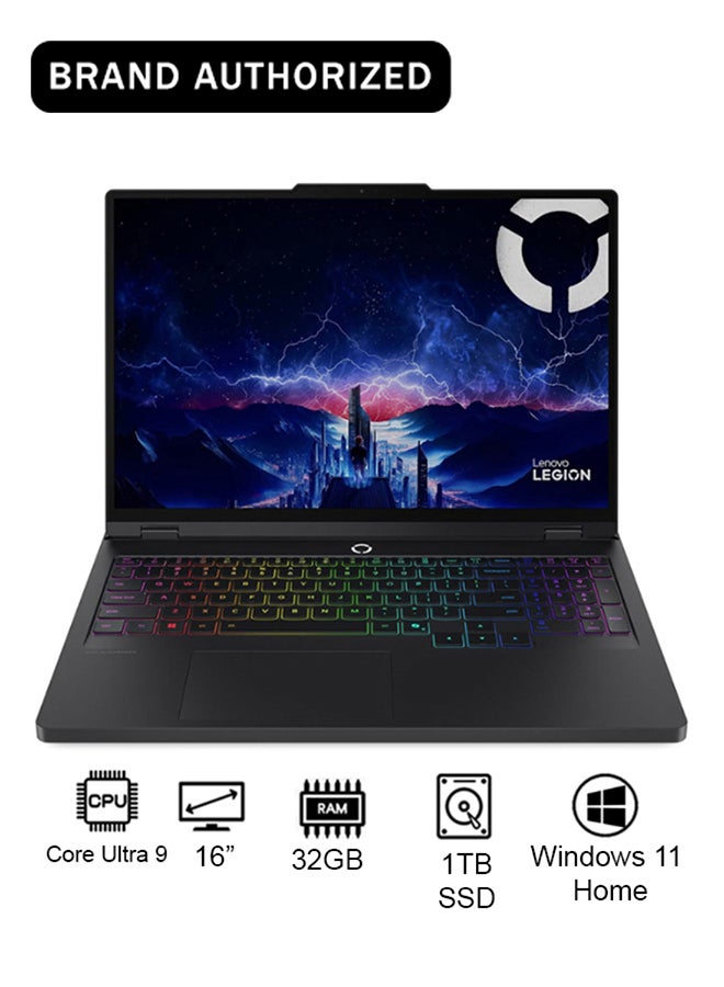 Lenovo Legion Pro 5 16IAX10 Gaming (2025) Laptop 2nd Series 16-Inch WQXGA Display, Core Ultra 9-275HX Processor/32GB RAM/1TB SSD/8GB NVIDIA GeForce RTX 5070 Graphics Card/Windows 11 Home English Eclipse Black - Image 1