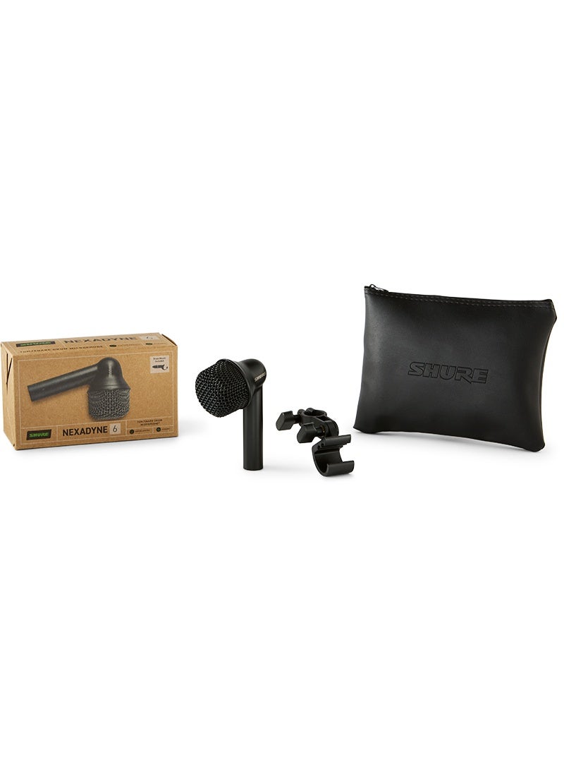 Shure Nexadyne 6 Tom/Snare Drum Microphone with Revonic Technology - Supercardioid Dynamic Mic for Pro Performance, Enhanced Isolation & Noise Reduction, Dual-Engine Transducers, Single (NXN6) NXN6 black - Image 1
