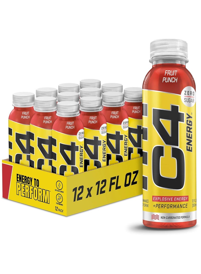 CELLUCOR C4 Energy Non-Carbonated Pre Workout - Fruit Punch - (Pack of 12) - Image 1