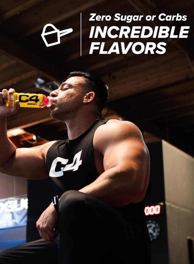 CELLUCOR C4 Energy Non-Carbonated Pre Workout - Fruit Punch - (Pack of 12) - Image 4