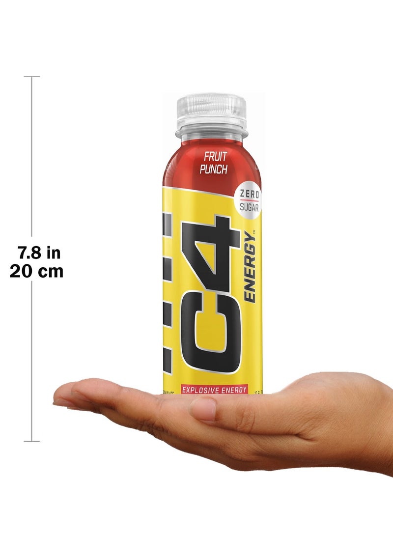 CELLUCOR C4 Energy Non-Carbonated Pre Workout - Fruit Punch - (Pack of 12) - Image 5
