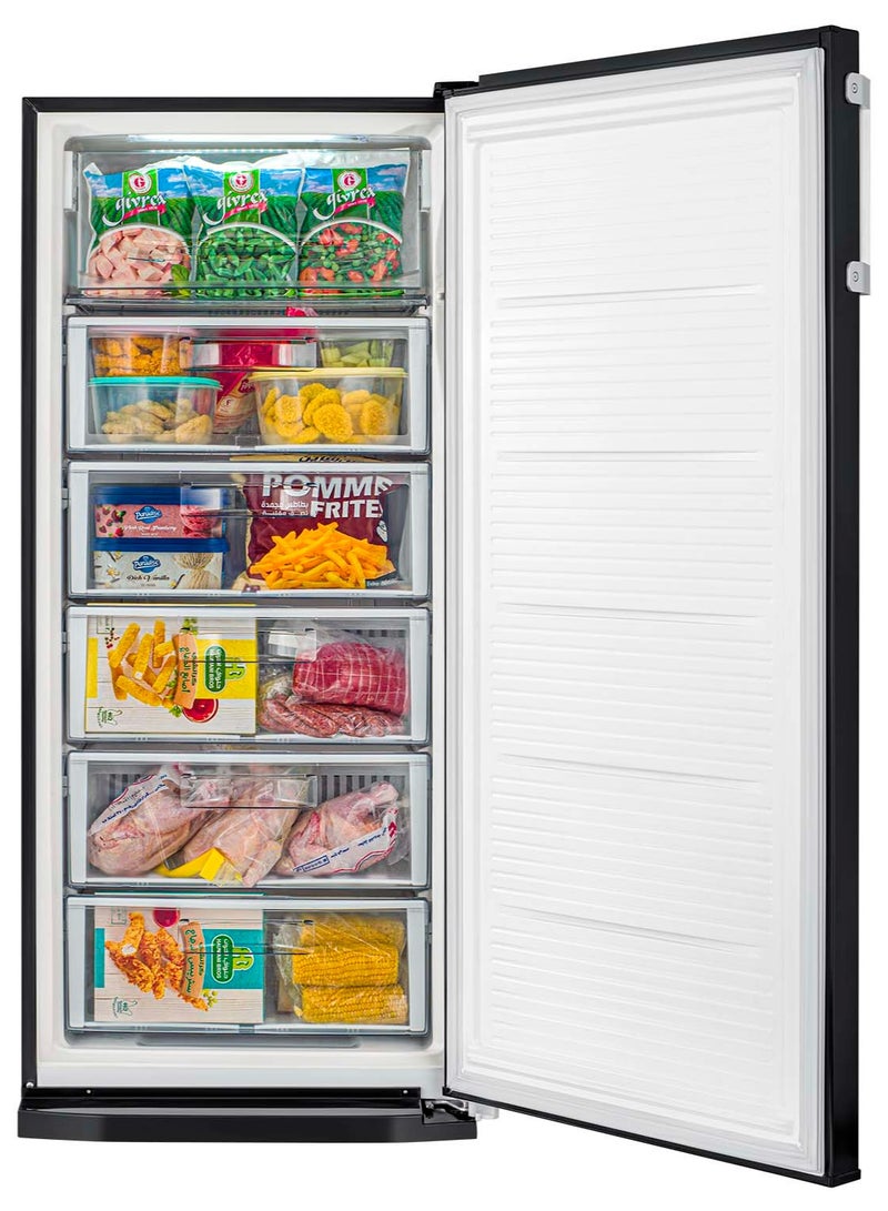 تورنيدو Upright Freezer No Frost 6 Drawers 223 Liter, Black RH-H22T-BK 223 L 220 W RH-H22T-BK black - Image 1