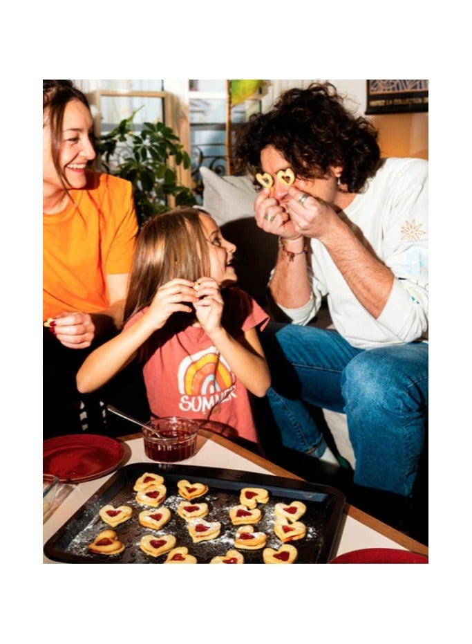 Pyrex Glide Non-Stick Baking Tray 34cm – PFAS-Free, Easy-Release Tray for Everyday Oven Cooking Black 34cmcm - Image 2