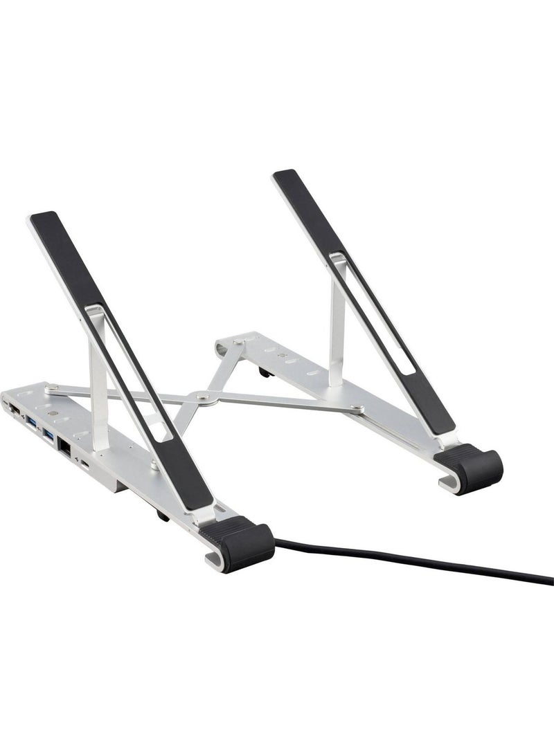 Acer Notebook Stand 6-in-1 Dock, 2 x USB-C, 2 x USB-A, 1 x HDMI (4K@30HZ), 1 x RJ45, PD 100W, silver - Image 3