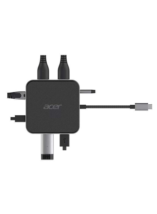 Acer 7-in-1 USB4 8K Multi Display Hub, 1 x HDMI, 1 x DP, 2 x USB3.2, 1 x USB-C, 1 x RJ45, 1 x 3.5mm Audio Port, black - Image 4