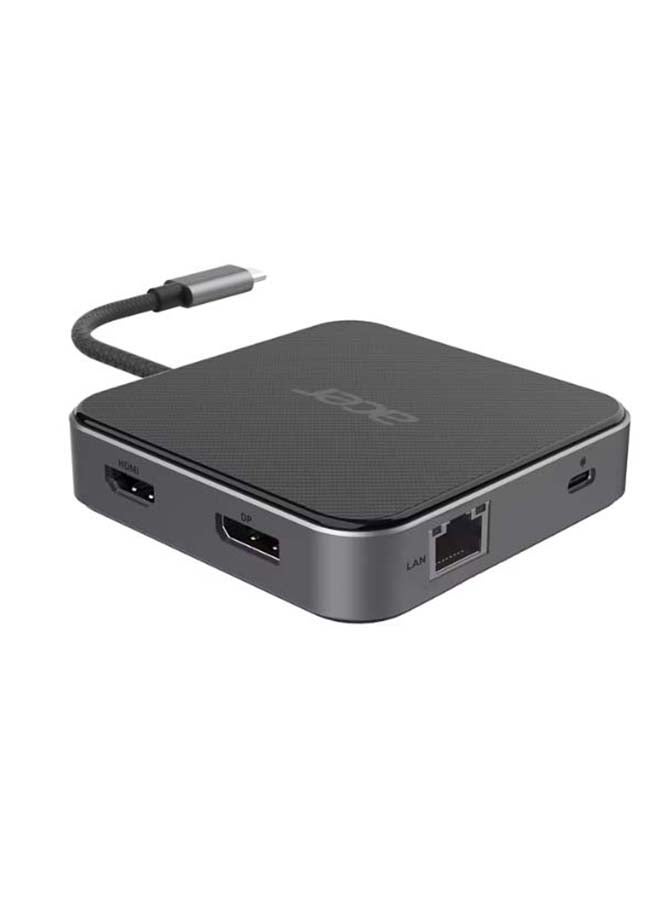 Acer 7-in-1 USB4 8K Multi Display Hub, 1 x HDMI, 1 x DP, 2 x USB3.2, 1 x USB-C, 1 x RJ45, 1 x 3.5mm Audio Port, black - Image 2