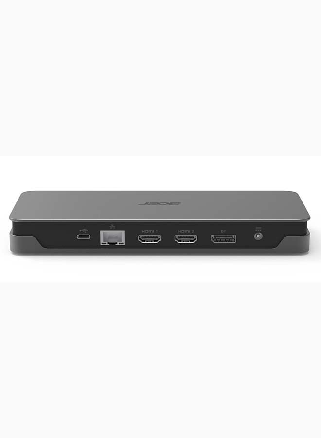 Acer 13-in-1 USB-C Mini-Dock and Notebook Stand, 3 x USB3, 1x USB-C 100W PD, 1 x SD/TF, 2 x HDMI (4k@60HZ), 1 x DP, 1 x  RJ45, 1 x 3.5mm Audio Port, Dark Grey - Image 2