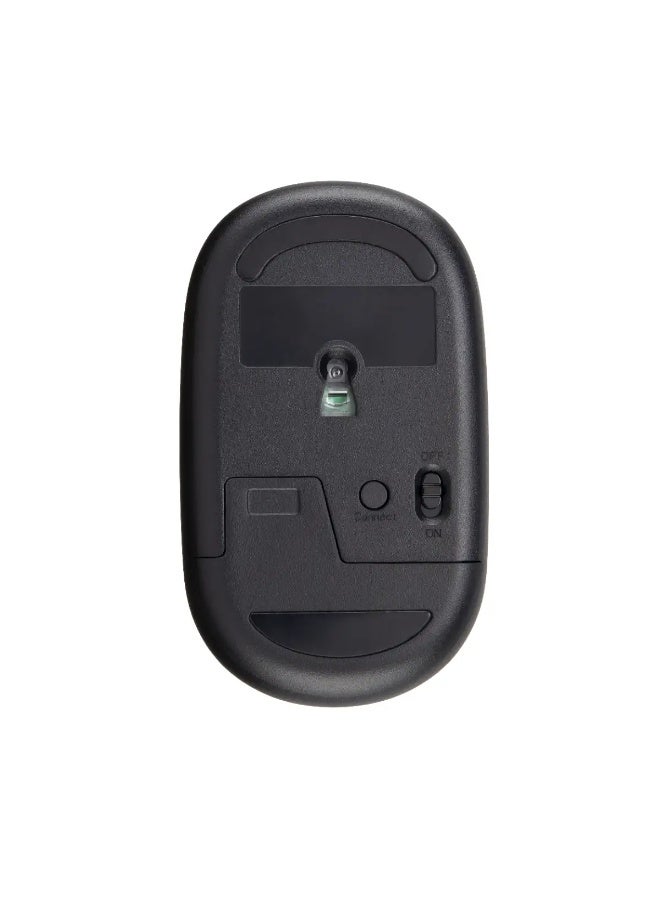 أيسر Wireless Bubble Mouse AMR100, 1600 DPI Optical Sensor, 2.4 GHz RF Wireless Tech, Ambidextrous Design, 10m Wireless Range, 2 Buttons + Scroll Wheel, Battery Powered - Black - Image 2