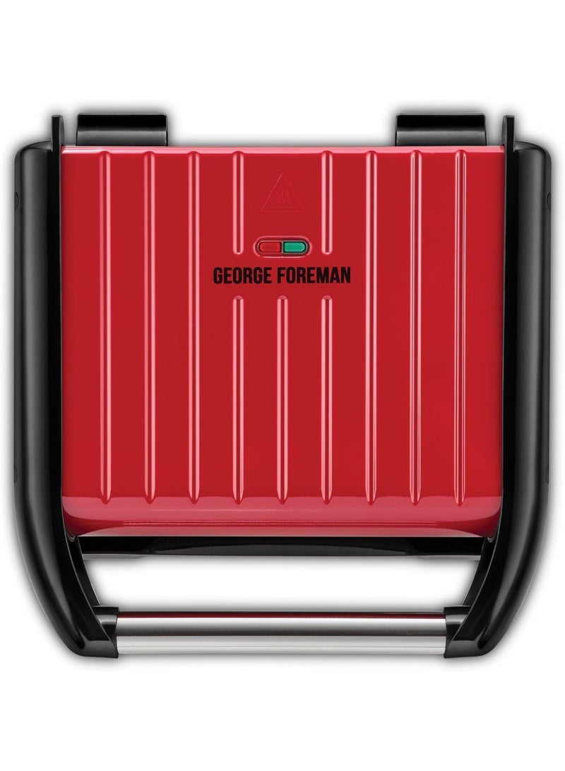 راسيل هوبز شواية كهربائية داخلية متوسطة جورج فورمان (25040) - 1650 واط، سلك بطول 75 سم، غير لاصقة، خيارات طهي قابلة للتعديل، حمراء - ضمان لمدة سنة - Image 1
