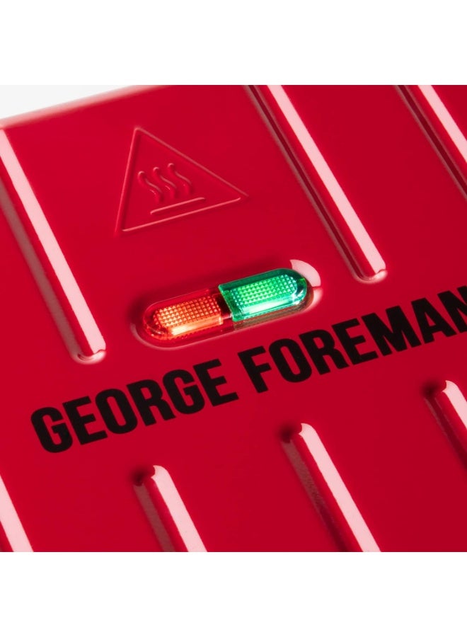 راسيل هوبز شواية كهربائية داخلية متوسطة جورج فورمان (25040) - 1650 واط، سلك بطول 75 سم، غير لاصقة، خيارات طهي قابلة للتعديل، حمراء - ضمان لمدة سنة - Image 5