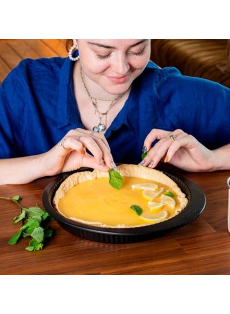 Pyrex Glide Pie Dish 25cm – Non-Stick Durable Bakeware Black - Image 3