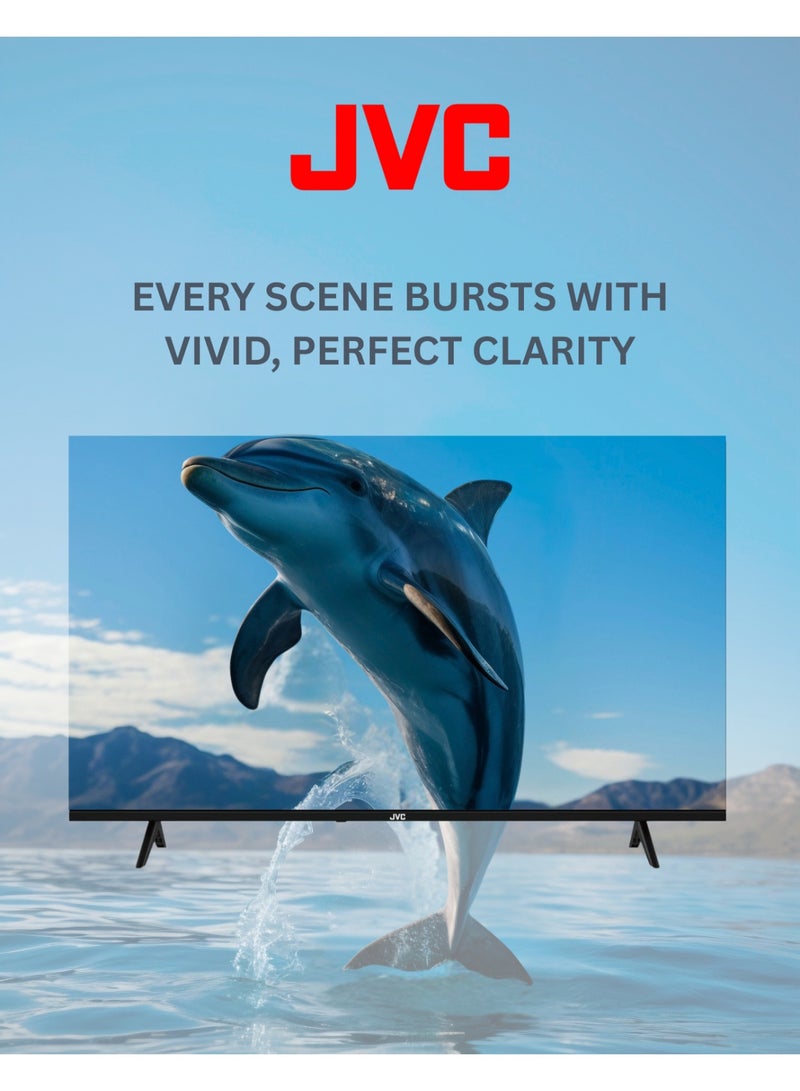 جي في سي تلفاز ذكي جوجل 43 بوصة بدون حواف، دقة Full HD، مع Chromecast مدمج، جهاز تحكم صوتي "مرحبًا جوجل"، بلوتوث، صوت دولبي، DVB-T2/S2، معالج رباعي النواة – LT-43N5165 - Image 5