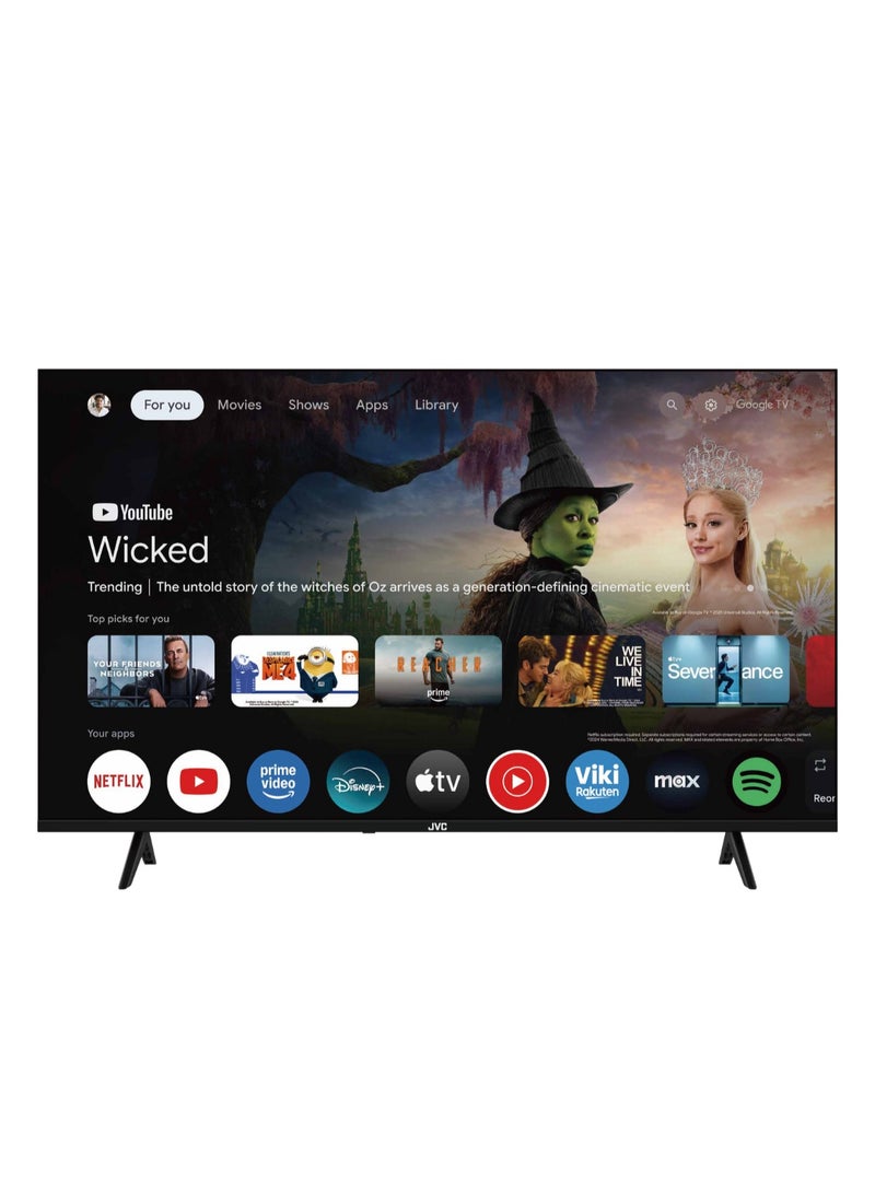 جي في سي تلفاز جوجل الذكي 50 بوصة 4K UHD بدون حواف | صوت دولبي، بلوتوث، جهاز تحكم صوتي "مرحبًا جوجل"، جوجل كاست، DVB-T2/S2 – LT-50N7165 - Image 1