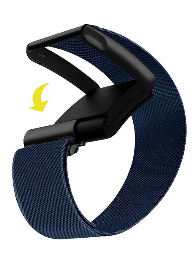 MARGOUN Adjustable Nylon Sport Strap Compatible with Whoop Life MG – Breathable and Waterproof Replacement Wristband Navy Blue - Image 1