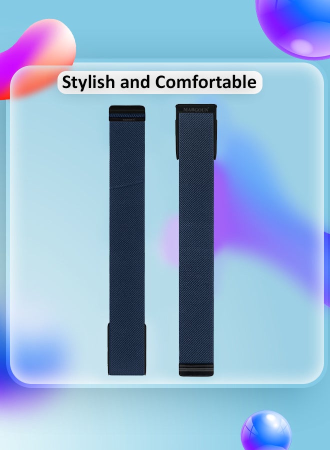 MARGOUN Adjustable Nylon Sport Strap Compatible with Whoop Life MG – Breathable and Waterproof Replacement Wristband Navy Blue - Image 4