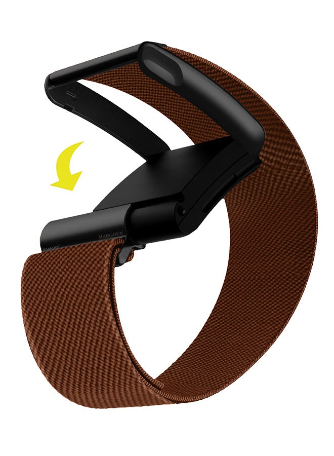 MARGOUN Adjustable Nylon Sport Strap Compatible with Whoop Life MG – Breathable and Waterproof Replacement Wristband Dark Brown - Image 1