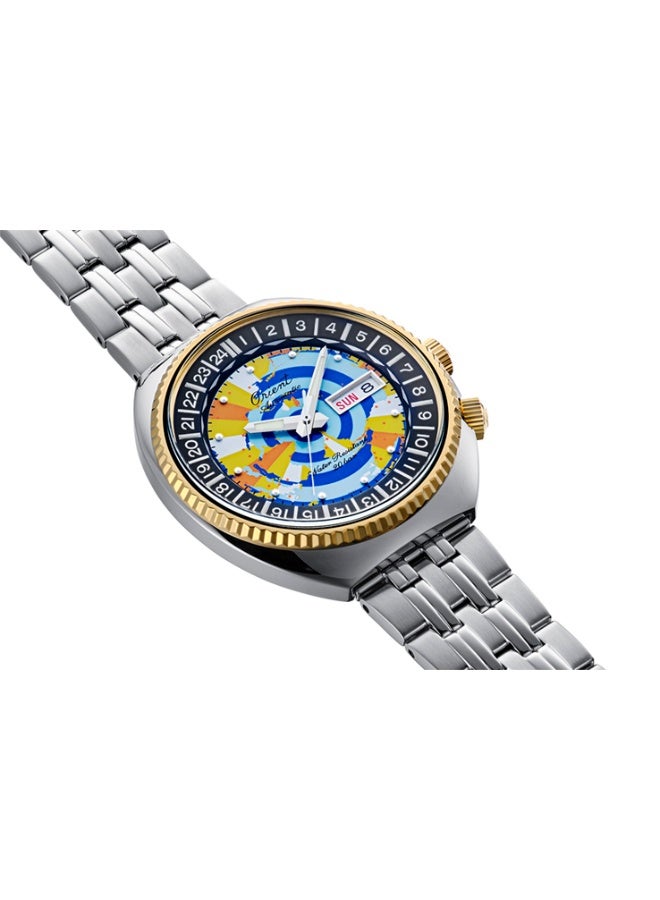 أورينت Men's Limited Edition World Map 75th Anniversary Men's Watch RA-AA0E08Y39B, 43.5 mm Multi-Color Dial, Stainless Steel Bracelet, 200M WR - Image 3