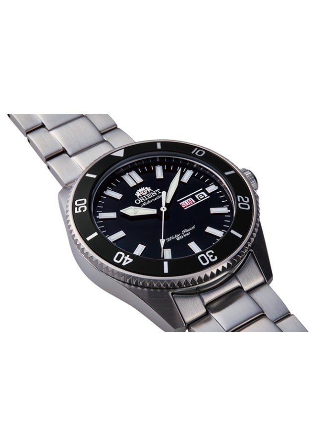 أورينت Men's Mechanical Sports Men's Watch RA-AA0008, 44mm Black Dial, Stainless Steel, 200m WR - Image 1