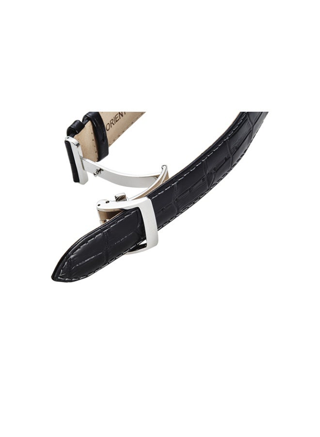 ORIENT Men's Mechanical Classic "Sun & Moon" Men's Watch RA-AK0010, 42.5 mm Black Dial, Leather Strap, 50 M WR - Image 5