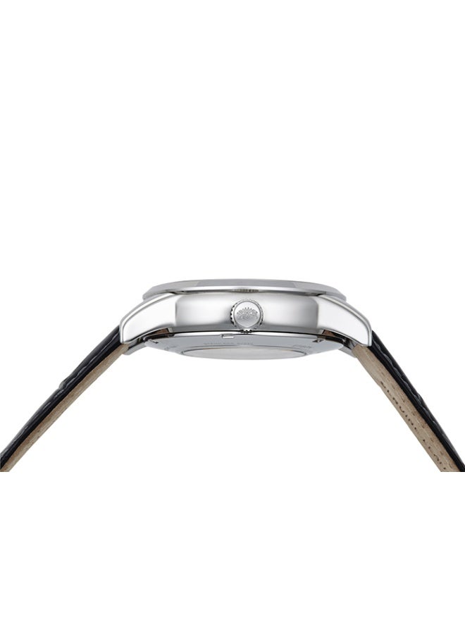 ORIENT Men's Mechanical Classic "Sun & Moon" Men's Watch RA-AK0010, 42.5 mm Black Dial, Leather Strap, 50 M WR - Image 2