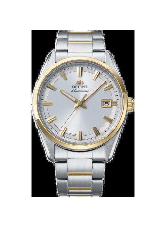 أورينت Men's Mechanical Contemporary “Stretto” Men's Watch RA‑AC0R01S30B, 38.5 mm White Dial, Two‑Tone Stainless Steel Bracelet, 50 M WR - Image 4
