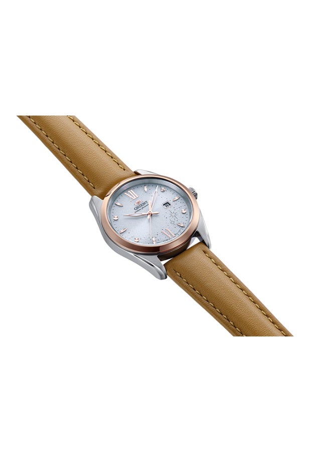 ORIENT Women's Solar Contemporary Women's Watch RA‑WG0604S10B, 32.1 mm White Dial, Leather Strap, 50 M WR - Image 1