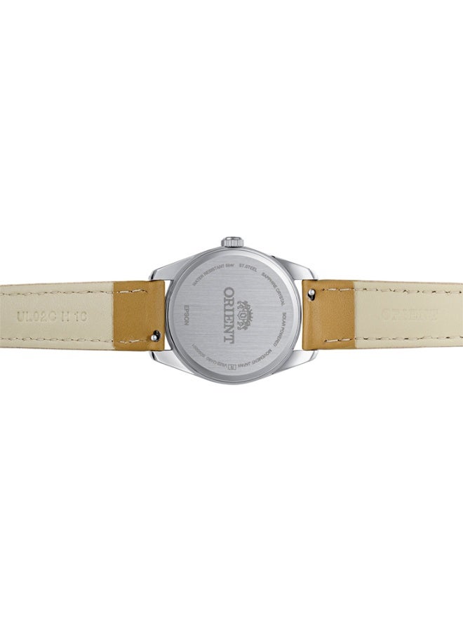 ORIENT Women's Solar Contemporary Women's Watch RA‑WG0604S10B, 32.1 mm White Dial, Leather Strap, 50 M WR - Image 3