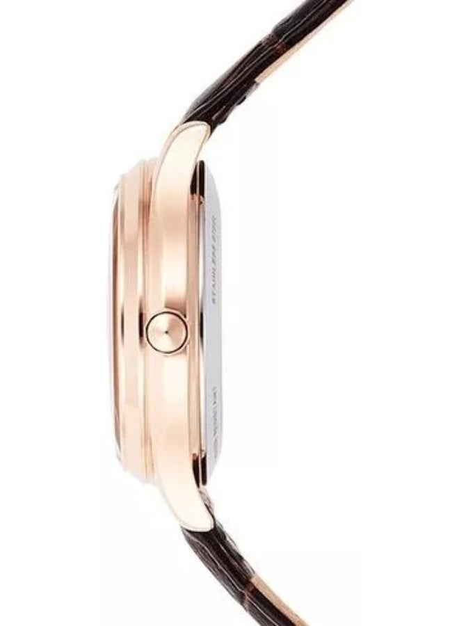 أورينت Women's Mechanical Contemporary Women's Watch RA-AG0022, 35.6 mm Open Heart White Dial, Leather Strap, 30 M WR - Image 4