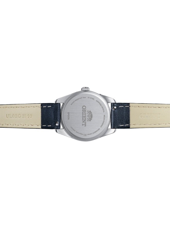ORIENT Women's Solar Contemporary Women's Watch RA‑WG0605L, 32.1 mm Navy‑Blue Dial, Leather Strap, 50 M WR - Image 3