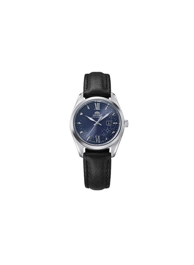 ORIENT Women's Solar Contemporary Women's Watch RA‑WG0605L, 32.1 mm Navy‑Blue Dial, Leather Strap, 50 M WR - Image 2