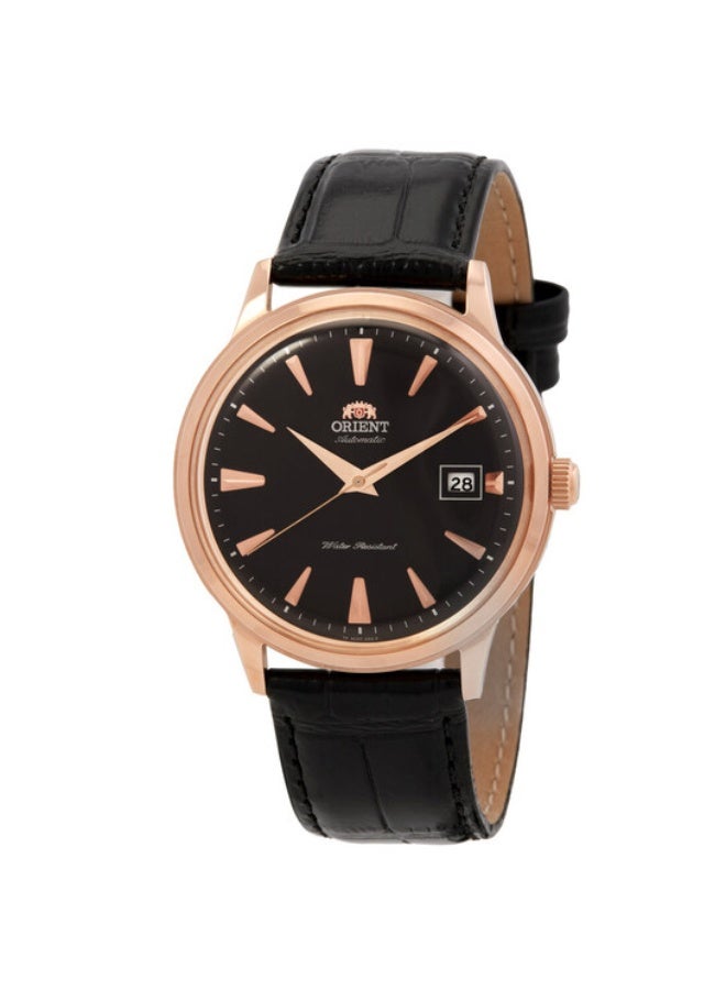 أورينت Men's Bambino Automatic Watch TAC00001B, 40.5mm Black Dial, Leather Strap, 30 M WR - Image 1