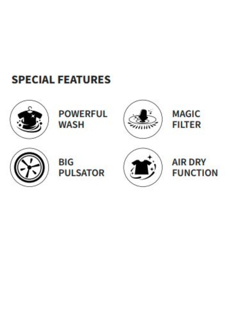 عفرا غسالة أفرا 7 كجم ذات حوضين ضمان سنة - Image 2