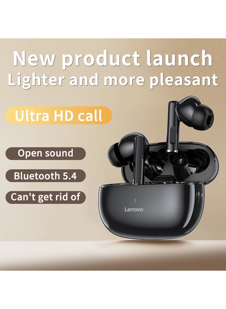 Lenovo TA210 In-Ear Wireless Earbuds, Bluetooth 5.4 Headphones, Active Noise Cancellation, USB-C Charging,13mm Drivers , Wireless Earbuds With Replacement Eartips, black - Image 3