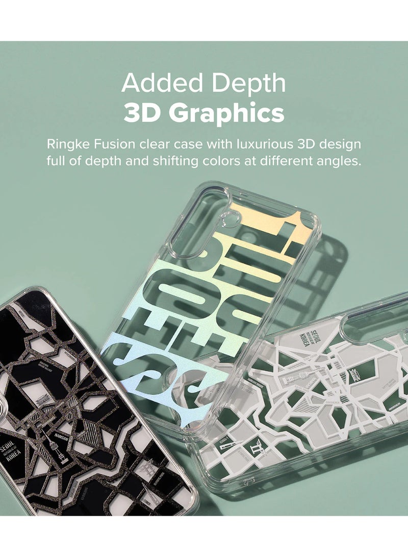 رينجك Fusion Design Compatible with Augmented Shockproof Protective Phone Cover Designed for Samsung Galaxy S25 Plus Case Seoul Map Seoul - Image 5