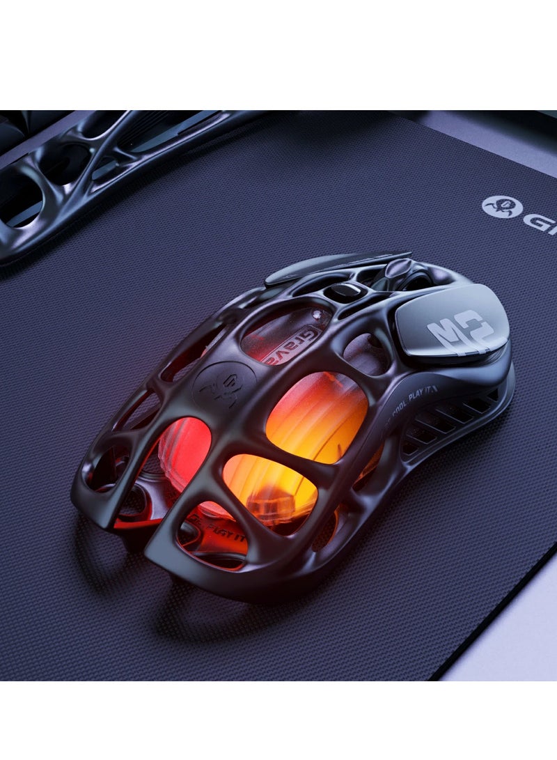 جرافا ستار ماوس الألعاب اللاسلكي ميركوري M2، مستشعر PAW3395، حتى 82 ساعة بشحنة مدتها 1.5 ساعة، 650 IPS أقصى تسارع، 26000 DPI حساسية عالية الدقة. - Image 5