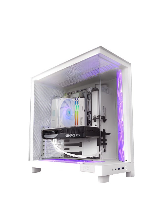 INFINIARC Flow Gaming PC With Intel Core i5-14400F Processor/16GB RAM DDR5/1TB SSD/8GB Nvidia GeForce RTX 5060 Graphics/Windows 11 Pro/ White - Image 1