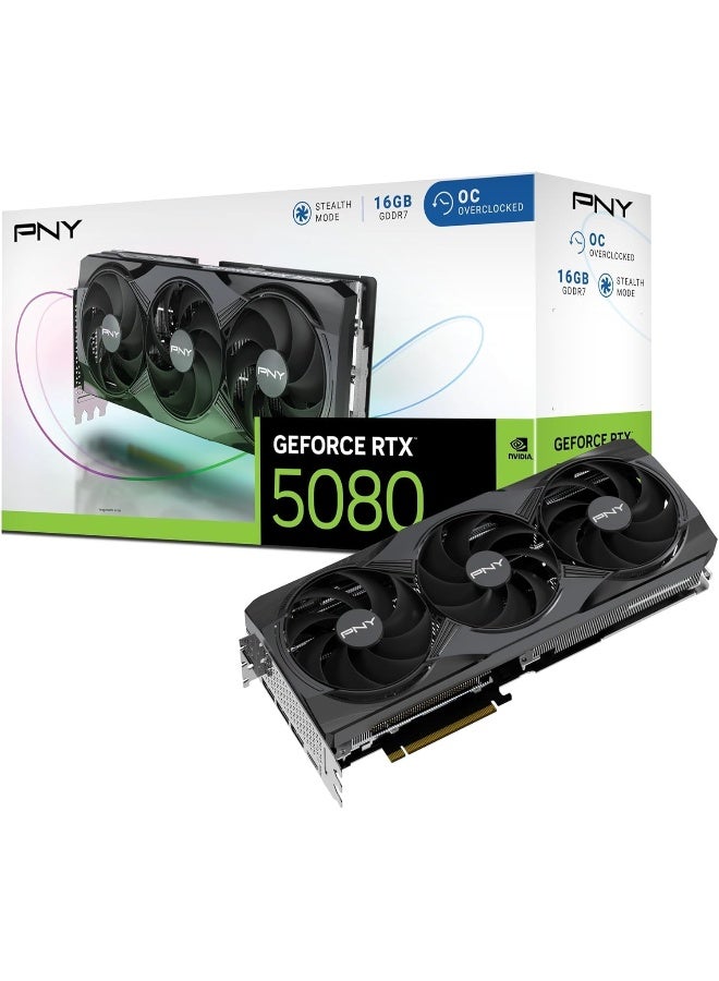 PNY GeForce RTX™ 5080 16GB OC Triple Fan DLSS 4 Graphics Card - Image 1